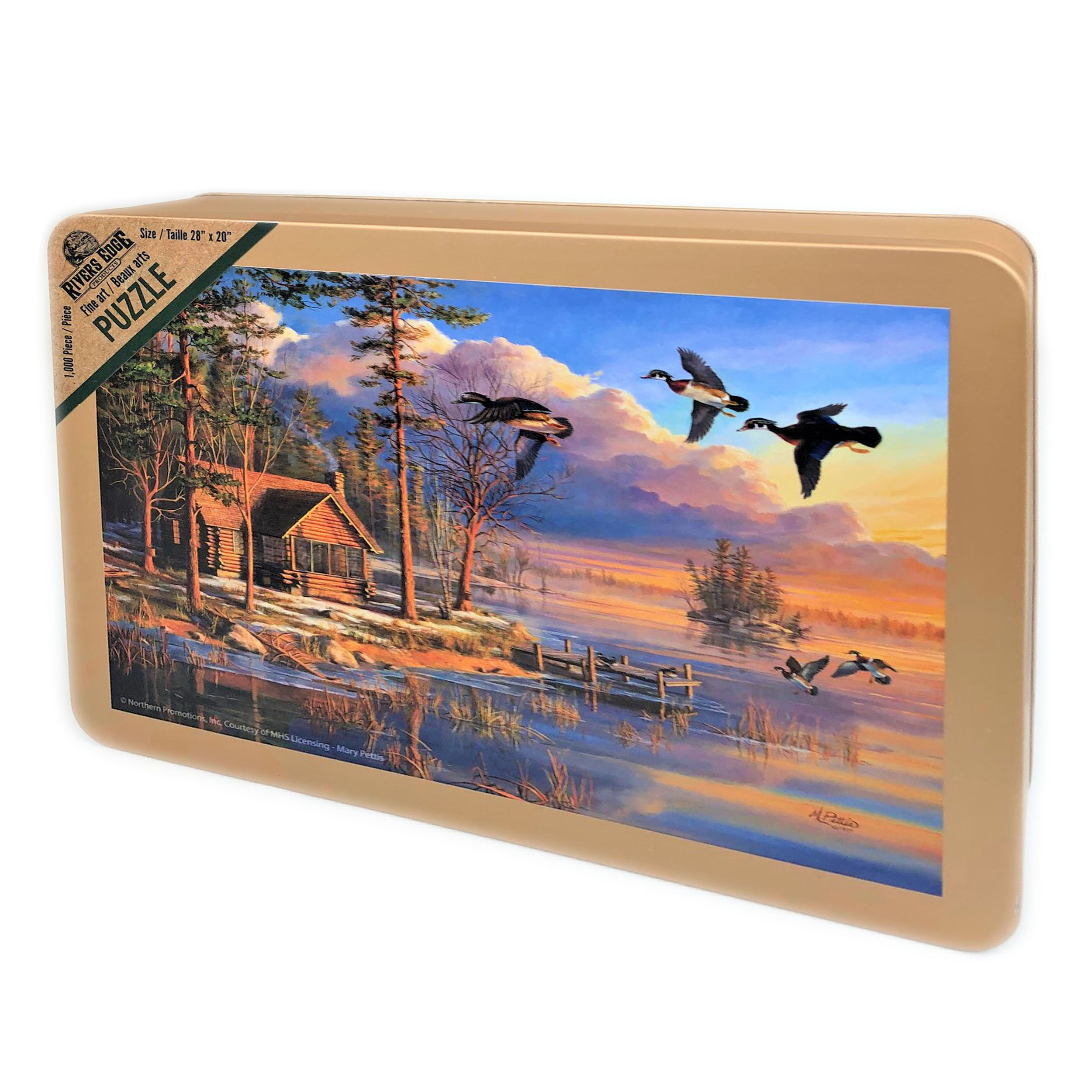 River's Edge Products Jigsaw Puzzle in Tin 1000 Pieces Spring